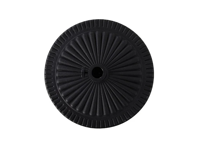 Pied de parasol rond motif rosace RIO noir
