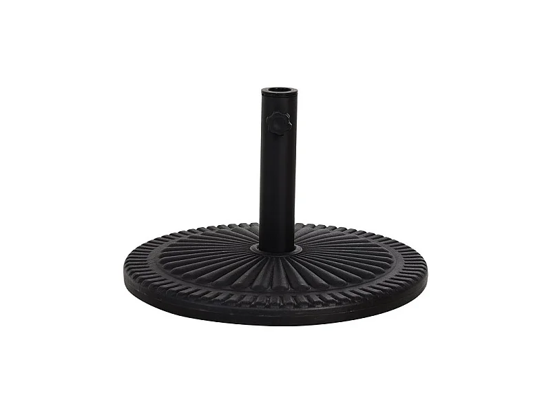Pied de parasol rond motif rosace RIO noir