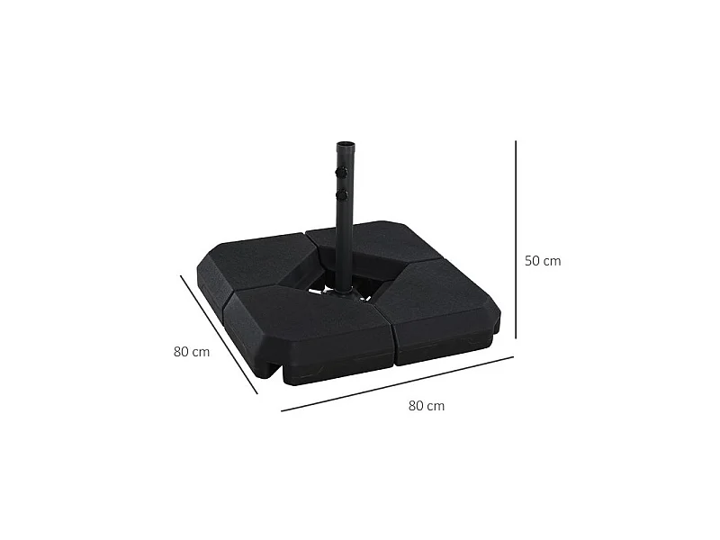 Base/Pied de parasol TETRIZ noir