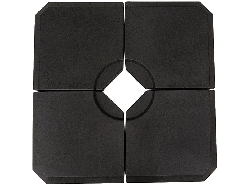 4 dalles de lestage pied de parasol NICOLE noirs