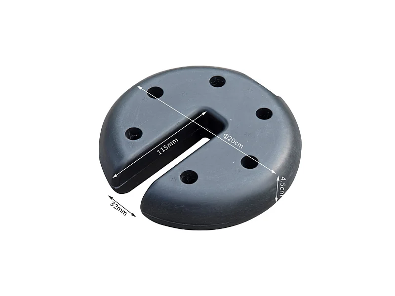 Lot de 4 poids de lestages SUN noir