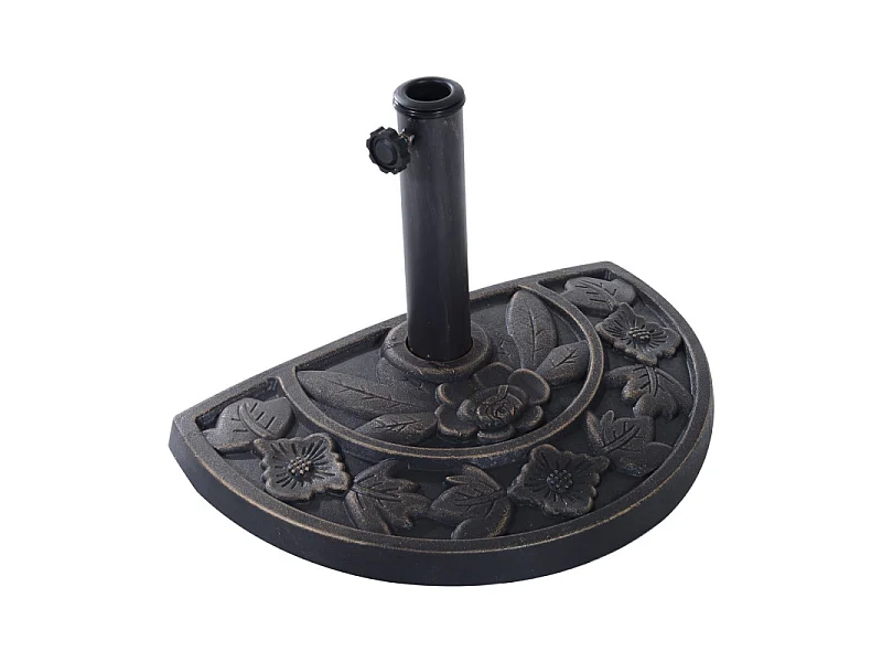 Pied de parasol demi-cercle résine imitation fonte bronze