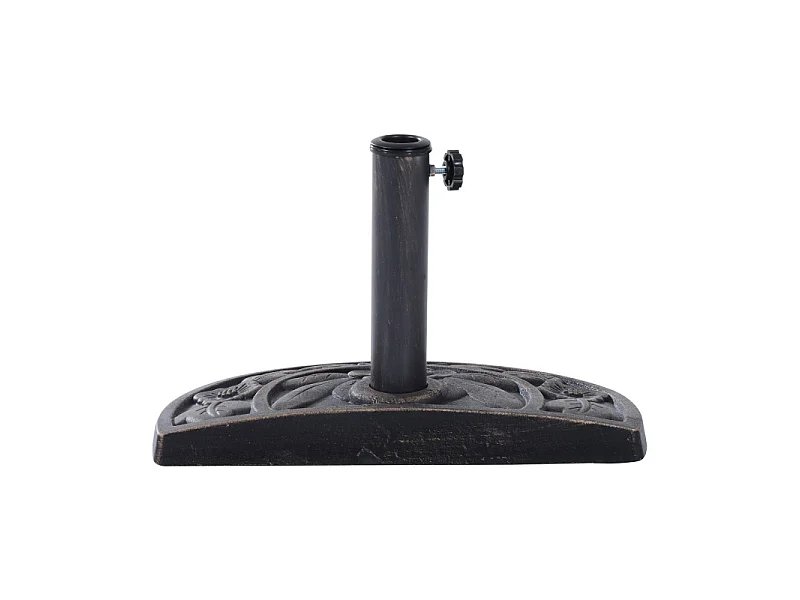 Pied de parasol demi-cercle résine imitation fonte bronze