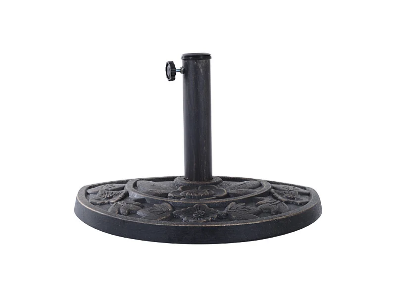 Pied de parasol demi-cercle résine imitation fonte bronze