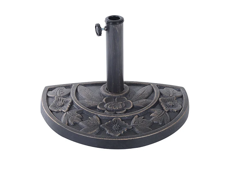 Pied de parasol demi-cercle résine imitation fonte bronze