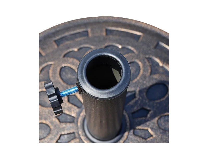 Pied de parasol rond Empire State Building bronze et noir