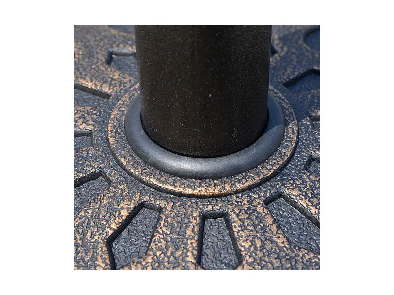 Pied de parasol rond Empire State Building bronze et noir