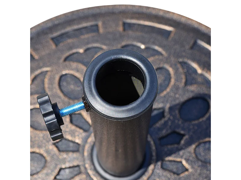 Pied de parasol rond Empire State Building bronze et noir