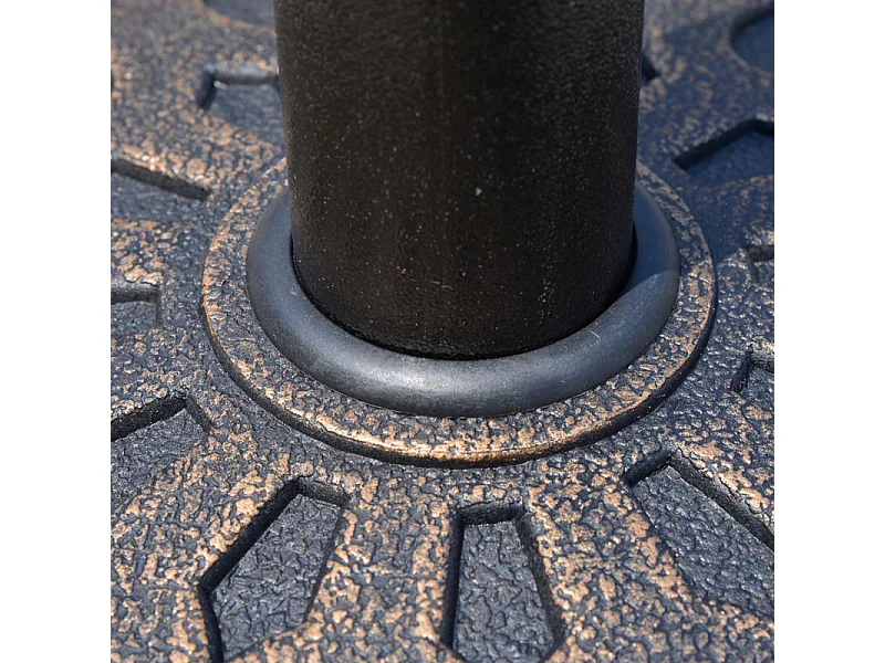 Pied de parasol rond Empire State Building bronze et noir