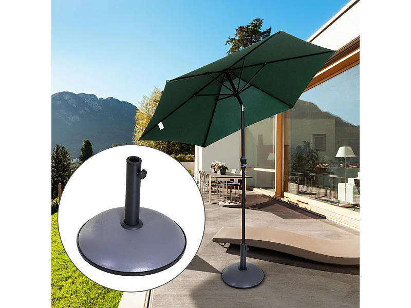 Pied de parasol SPIKE gris et noir