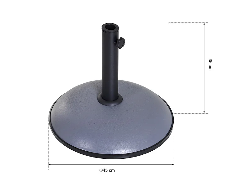 Pied de parasol SPIKE gris et noir