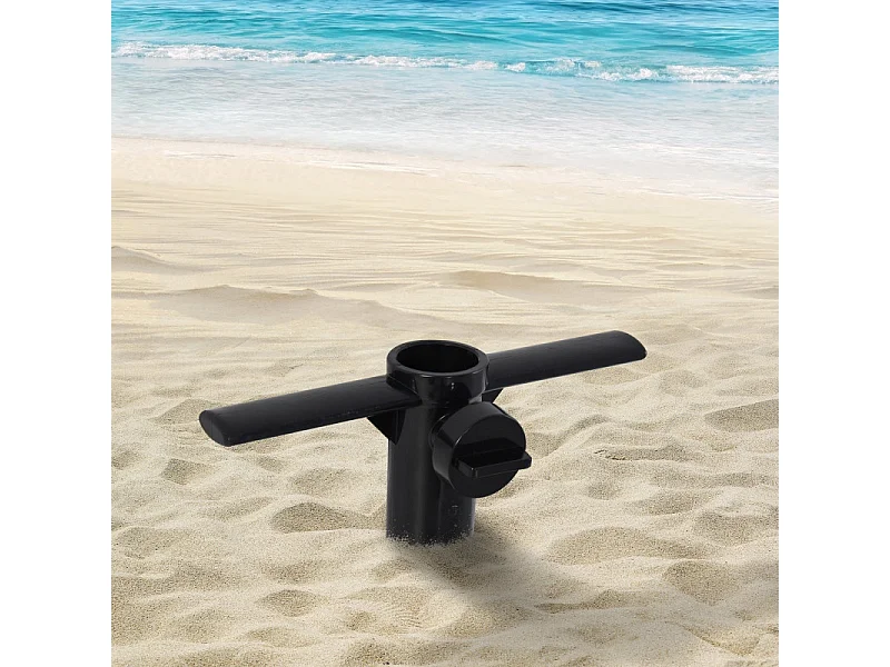 Pied de parasol à planter VERA noir