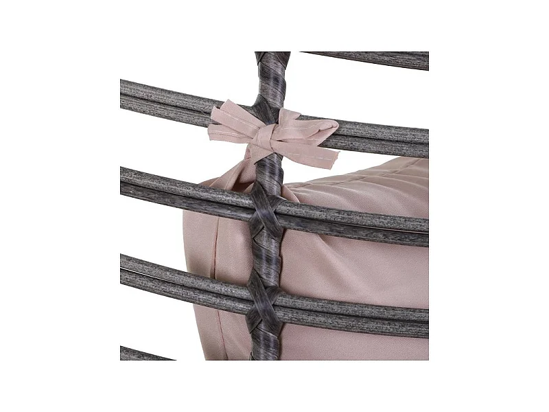 Fauteuil design chocolat nid douillet coussin beige