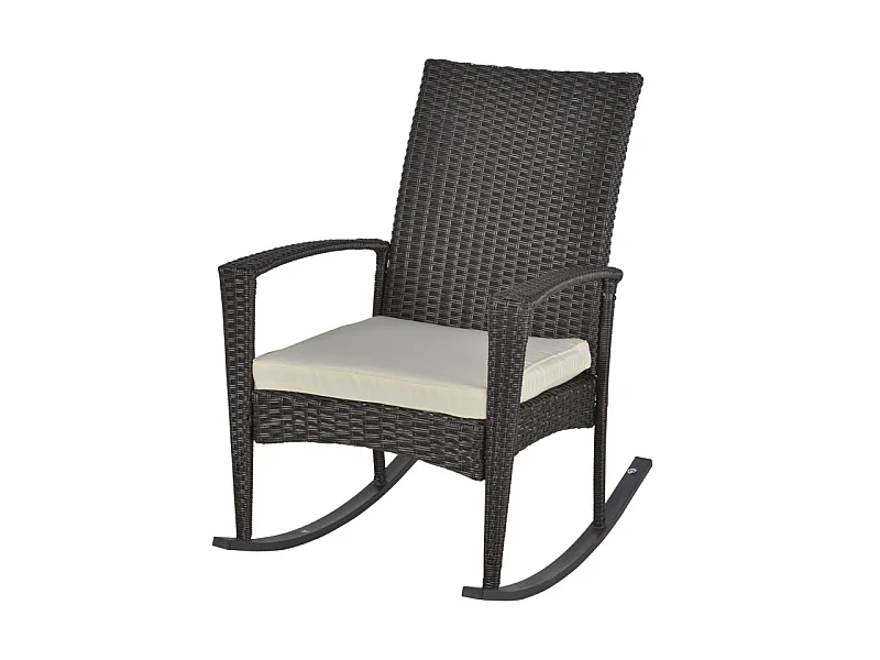 Fauteuil à bascule MITCH chocolat