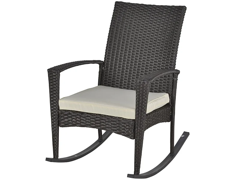 Fauteuil à bascule MITCH chocolat