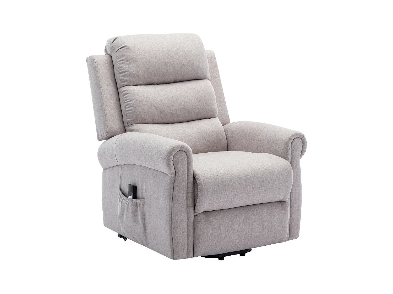 Massagestol i stof med elektrisk løftefunktion - Beige - LOVARI