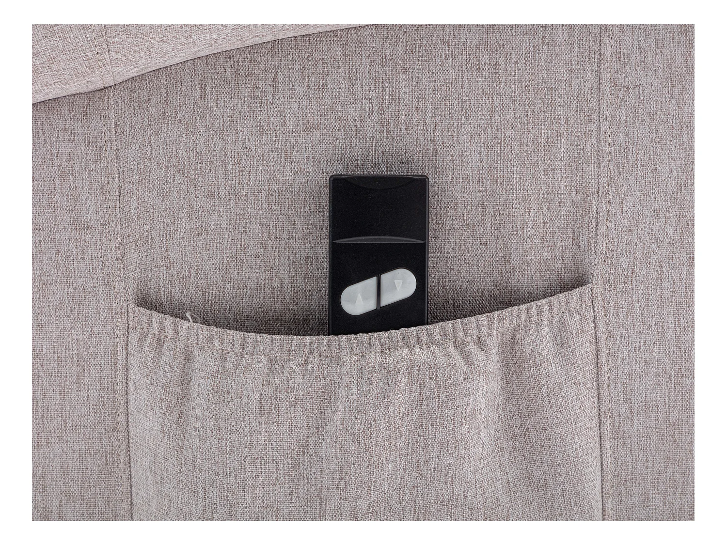 Massagestol i stof med elektrisk løftefunktion - Beige - LOVARI