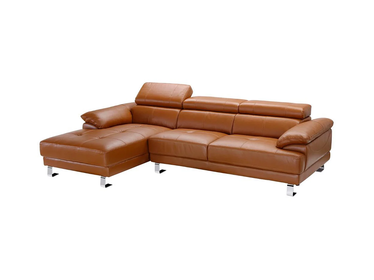 Leren hoekbank EXCELSIOR II - karamel bruin - Hoek links