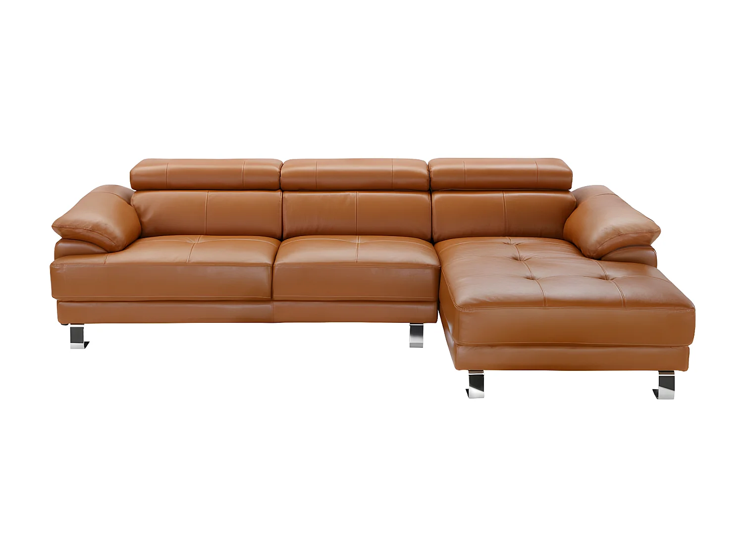 Hjørnesofa høyre i camel premium skinn EXCELSIORA