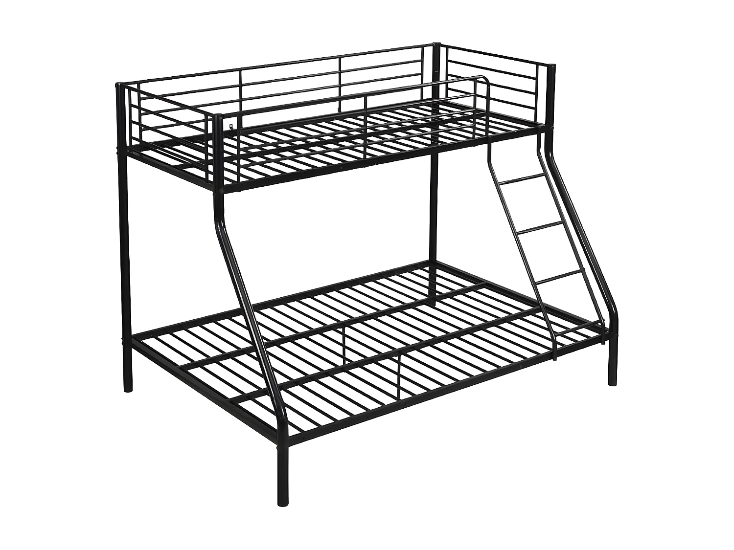 Etagenbett - 90 & 140 x 190 cm - Stahl - Schwarz - ELEVATIO IV