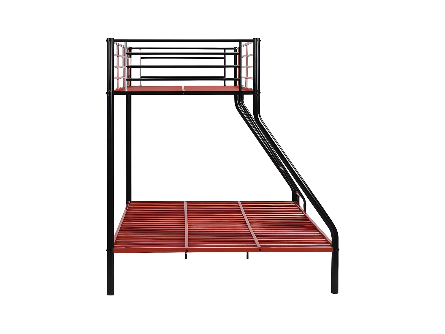 Litera ELEVATIO IV - 90 x 190 cm - Acero - Negro y rojo