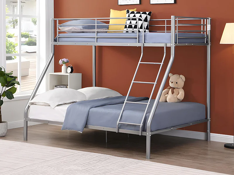  Stapelbed ELEVATIO III - 90/140 x 190 cm - Metaal - Zilver