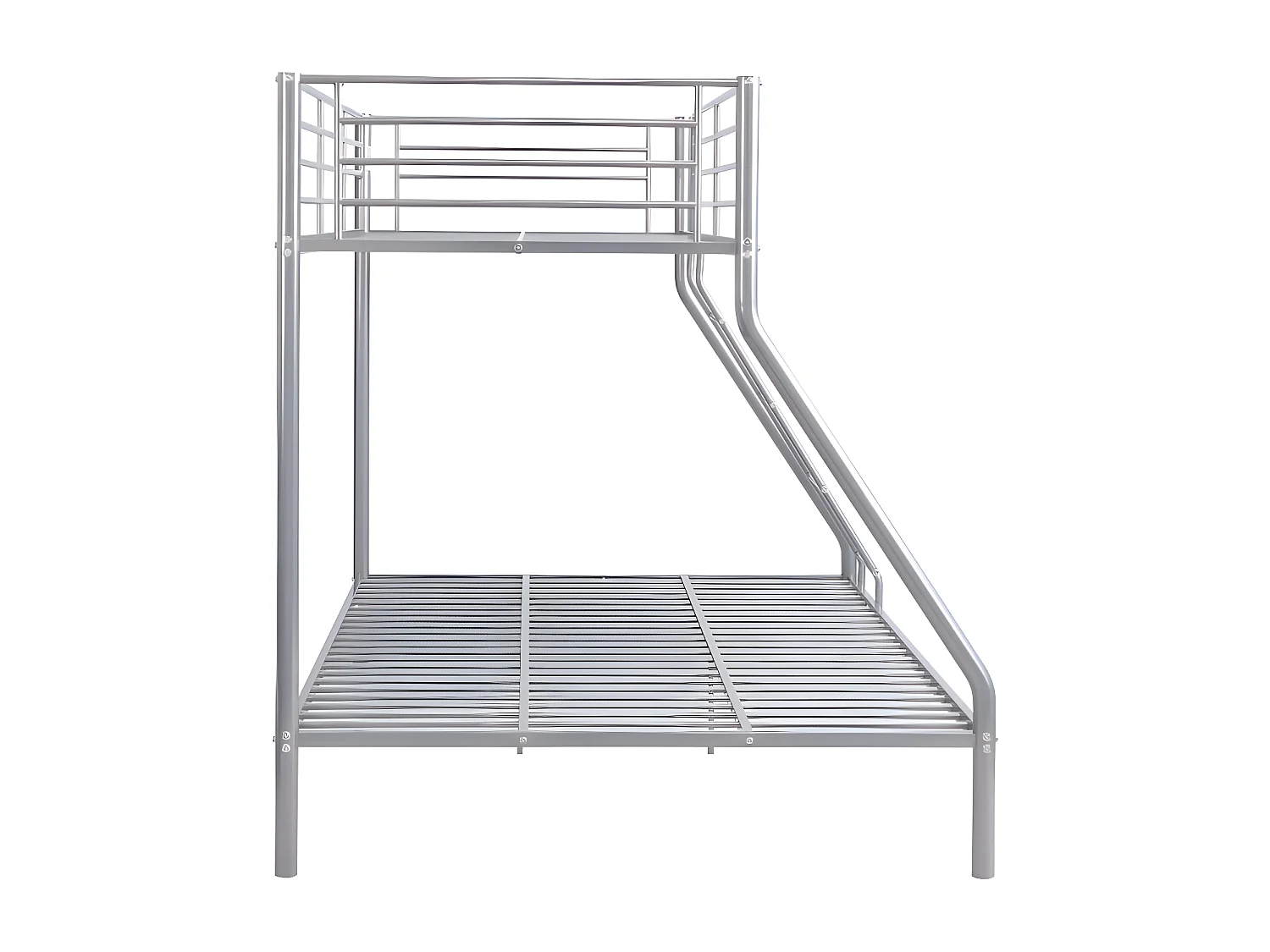 Cama litera ELEVATIO II - 90x190 cm y 140x190cm - Metal - Plata