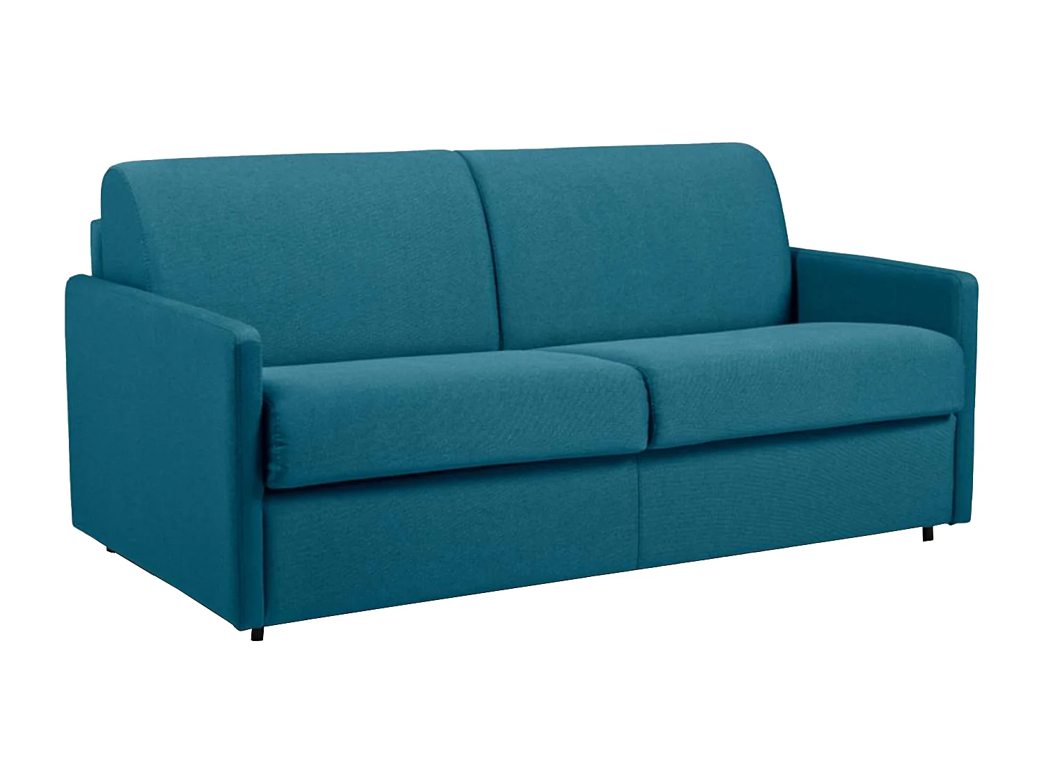 Schlafsofa 3-Sitzer - Liegefläche mit Lattenrost mit breiten Latten: 140 cm - Matratze: 14 cm - Stoff - Türkis - CALIFE