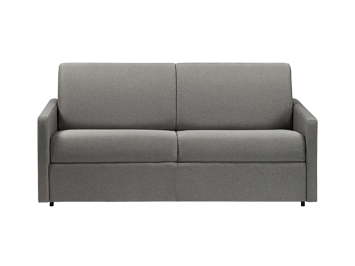 Express driezits slaapbank van stof - Lattenbodem 140 cm - Matras 14 cm - Lichtgrijs - CALIFE