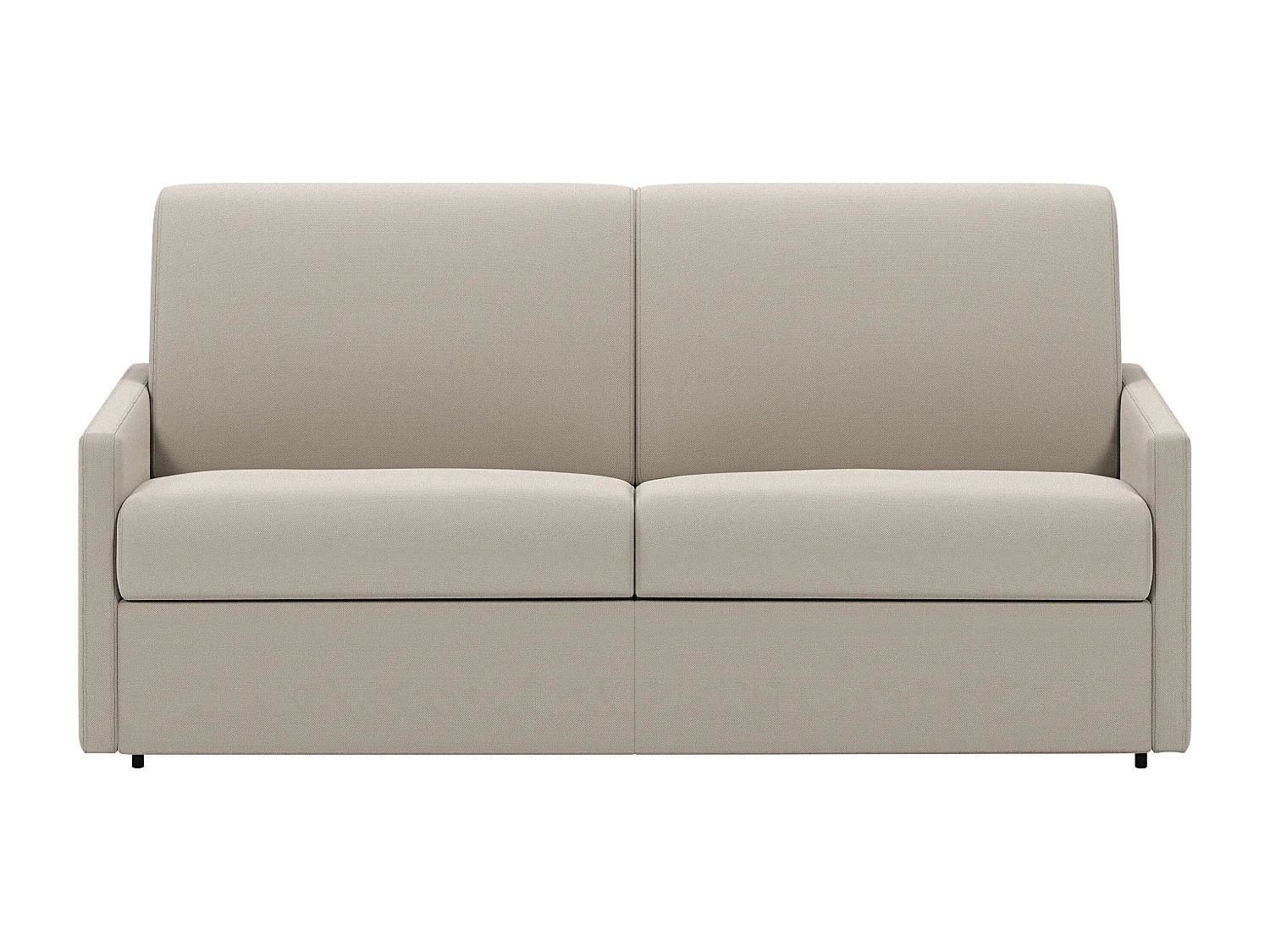 Schlafsofa 3-Sitzer - Liegefläche mit Lattenrost  mit breiten Latten: 140 cm - Matratze: 14 cm - Stoff - Beige - CALIFE