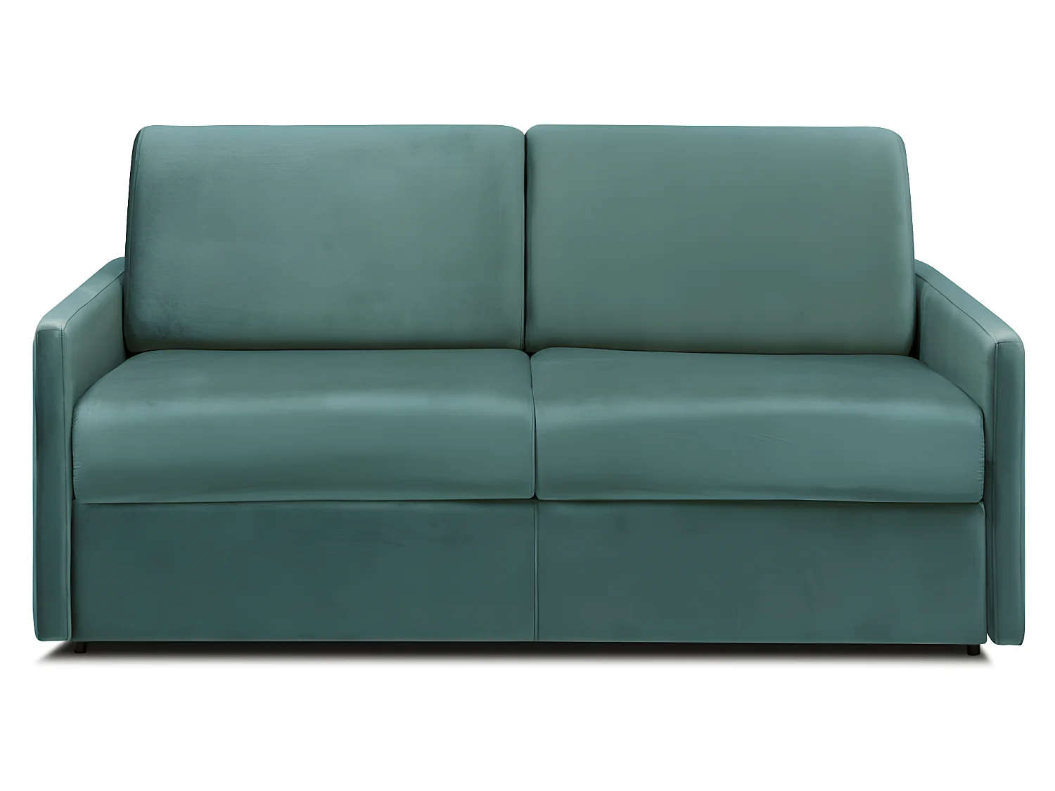 3-personers sovesofa med ekspressudtræk i mintegrønt velour - Tremmebaseret madras i bredde 140 cm med 14 cm skum madras i CALIFE-model