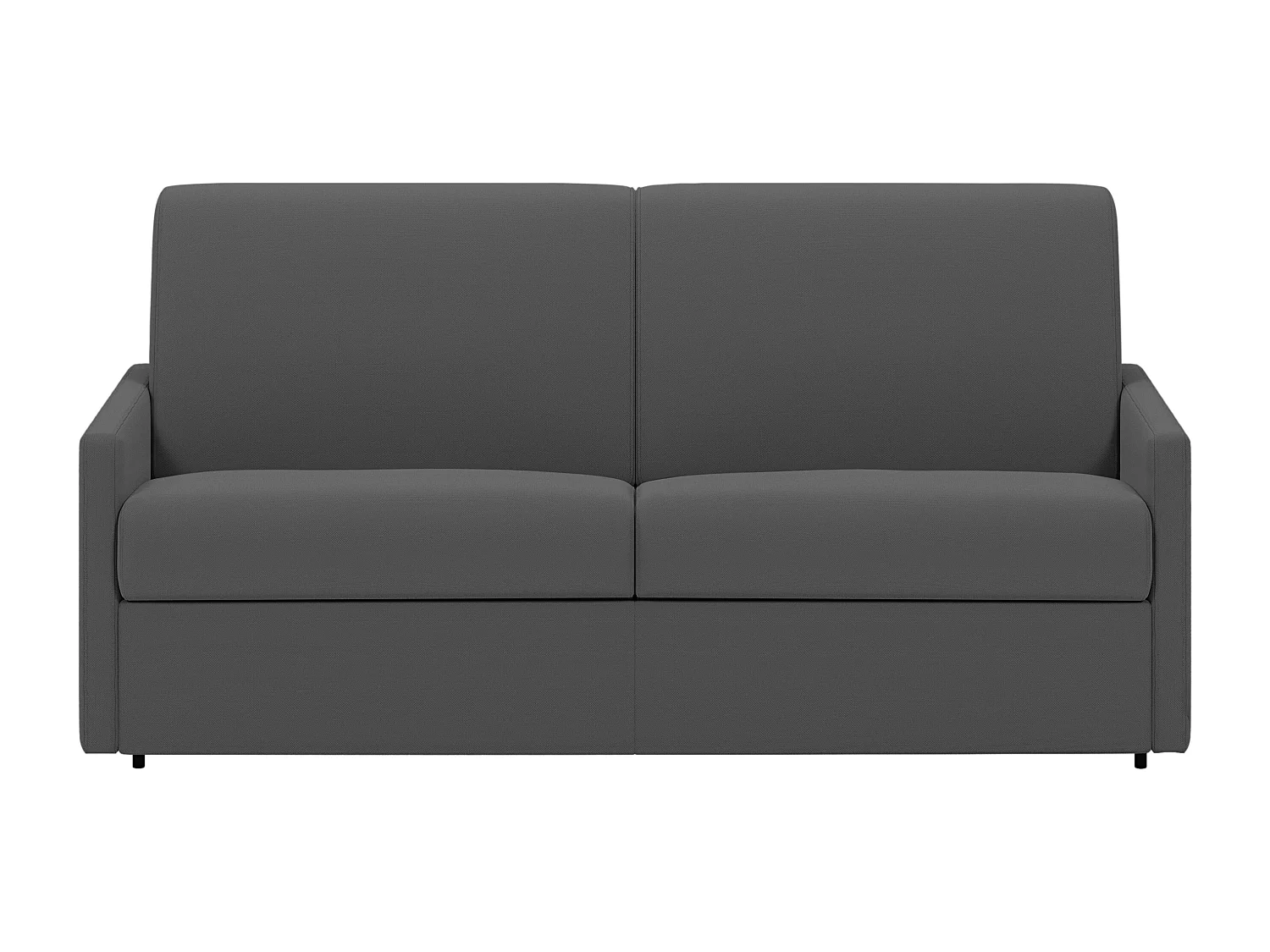 Vierzitsslaapbank express van stof - Lattenbodem 160 cm - Matras 14 cm - Grijs - CALIFE