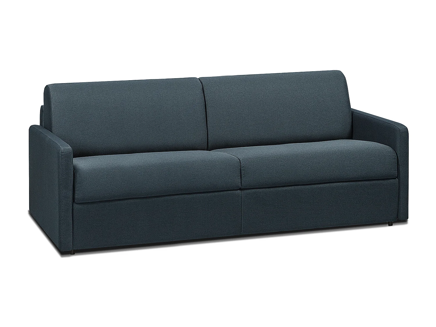 Schlafsofa 4-Sitzer - Liegefläche mit Lattenrost mit breiten Latten: 160 cm - Matratze: 14 cm - Stoff - Dunkelblau - CALIFE