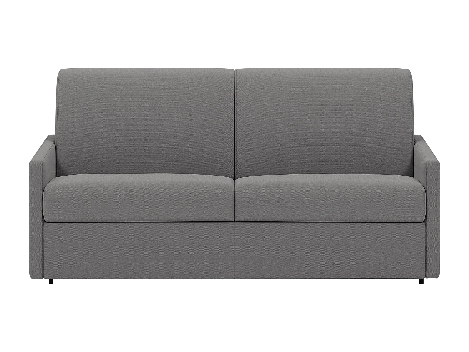 Divano letto 4 posti express Letto con doghe larghe 160 cm Materasso 18 cm Tessuto Antracite - - CALIFE