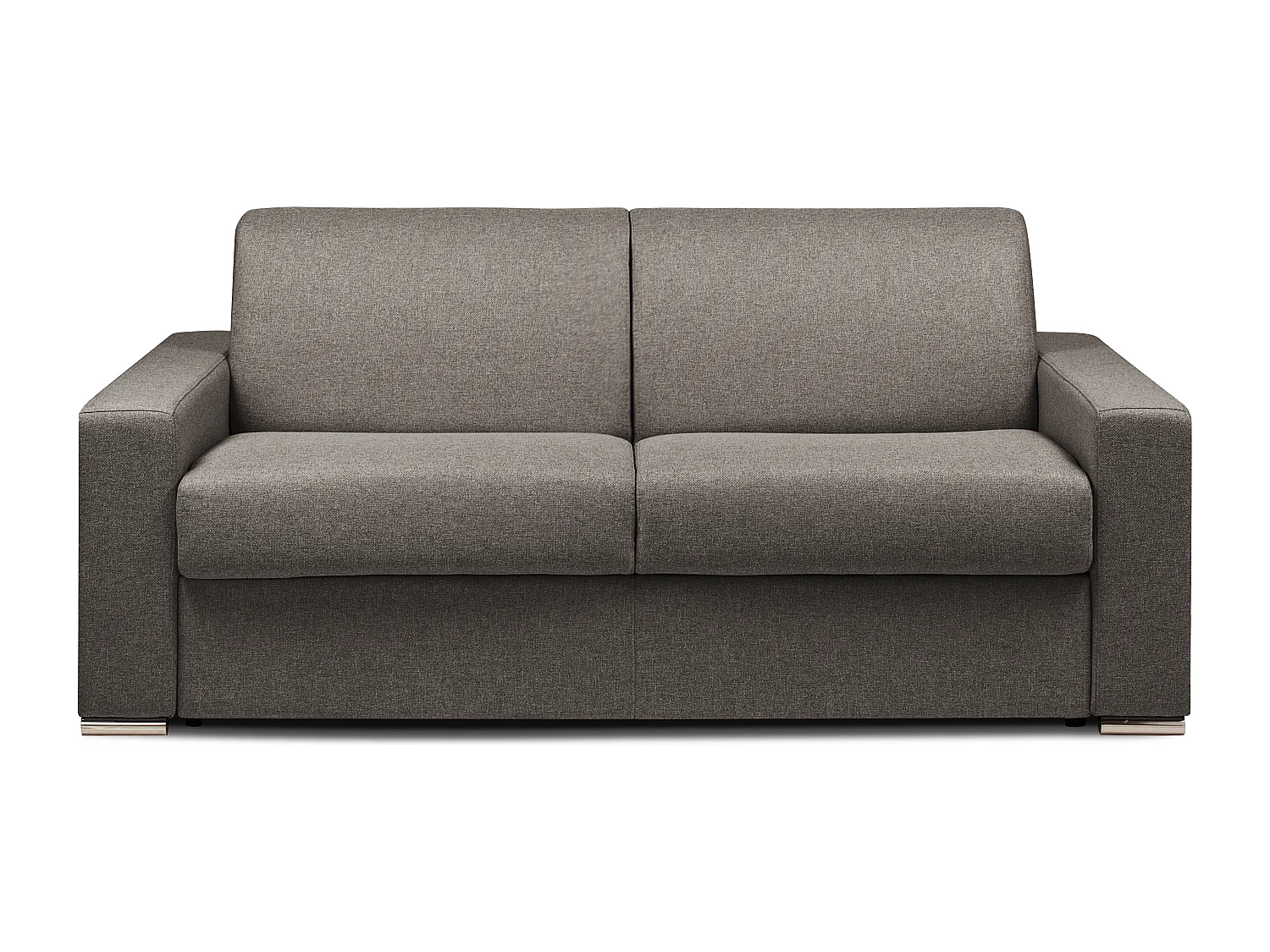 Sofá cama de 3 plazas de tela de apertura rápida CALITO - Antracita - Cama de 140 cm - Colchón de 14 cm