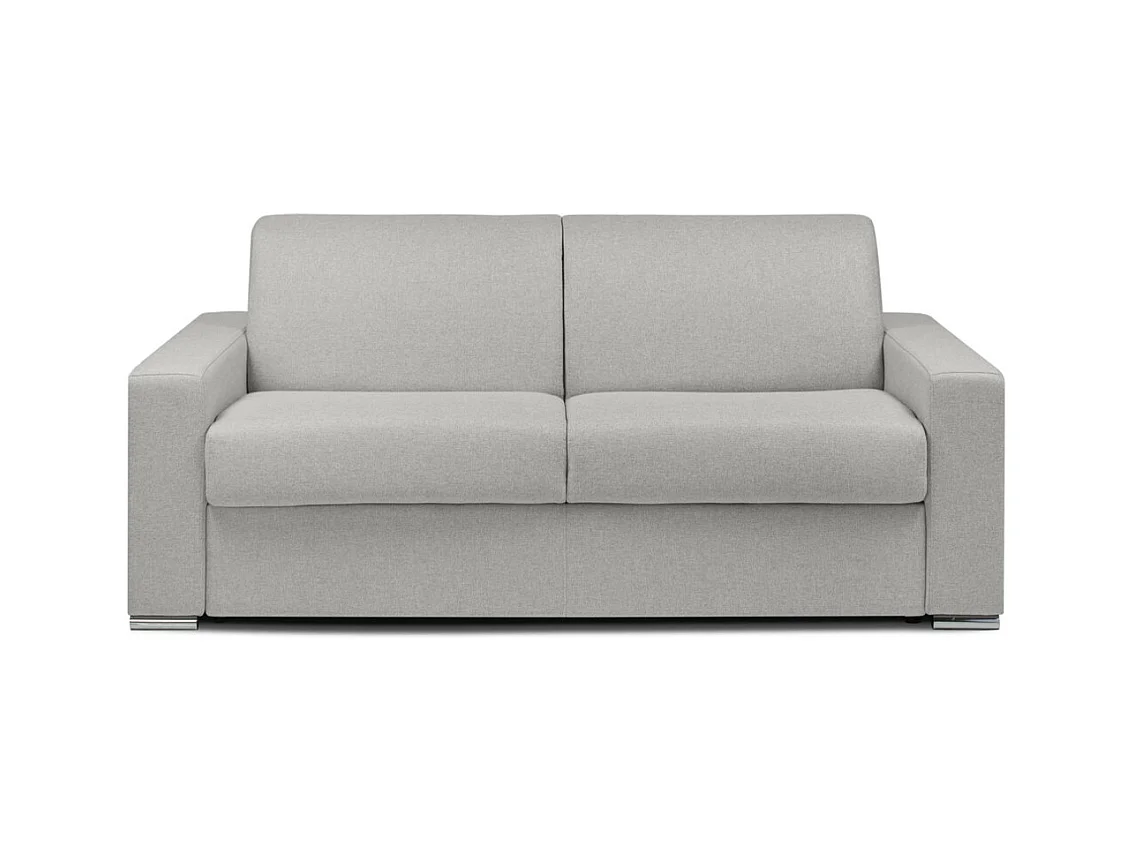 Kanapa 3-osobowa z ekspresowym mechanizmem rozkładania z tkaniny CALITO -Szary - Wymiary miejsca do spania: 140 cm - Materac 14 cm