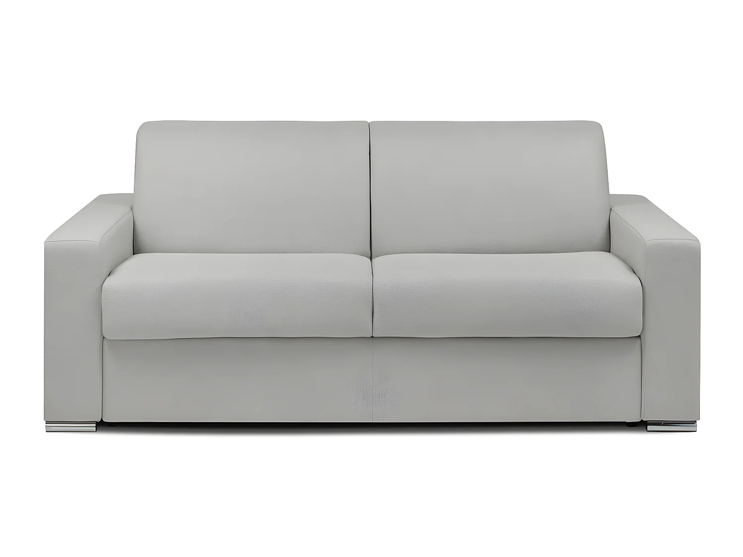 Canapé 3 places convertible express en tissu gris - Couchage 140 cm - Matelas 18 cm CALITO