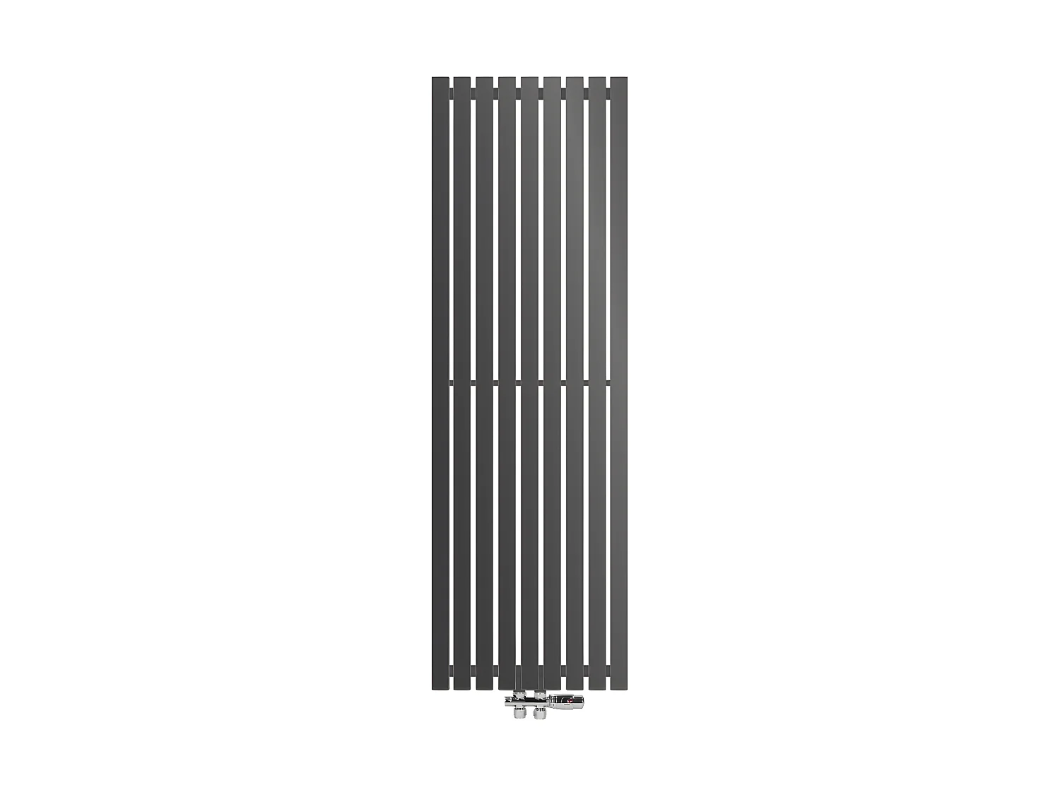 Radiateur de salle de bains Stella 480x1400 mm anthracite avec sol Garniture de raccordement