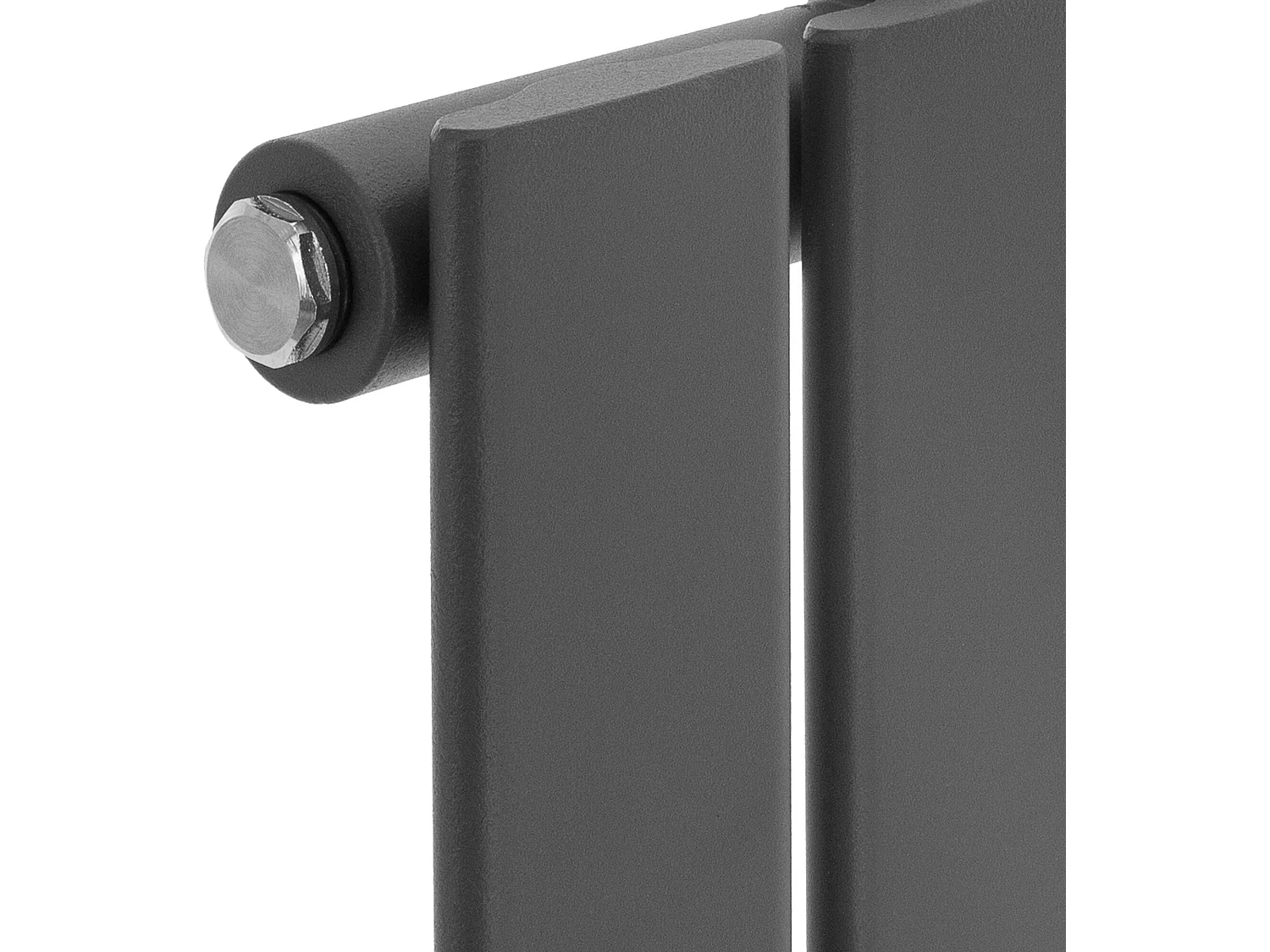 Radiador monocapa de baño antracita 300 x 600 mm con conexión central universal