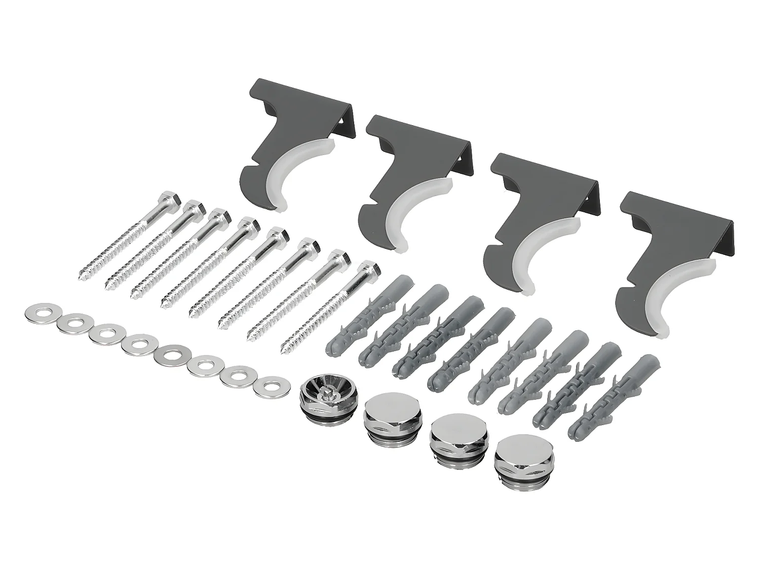 Radiatore da bagno Stella 480x1400 mm antracite con attacco a parete