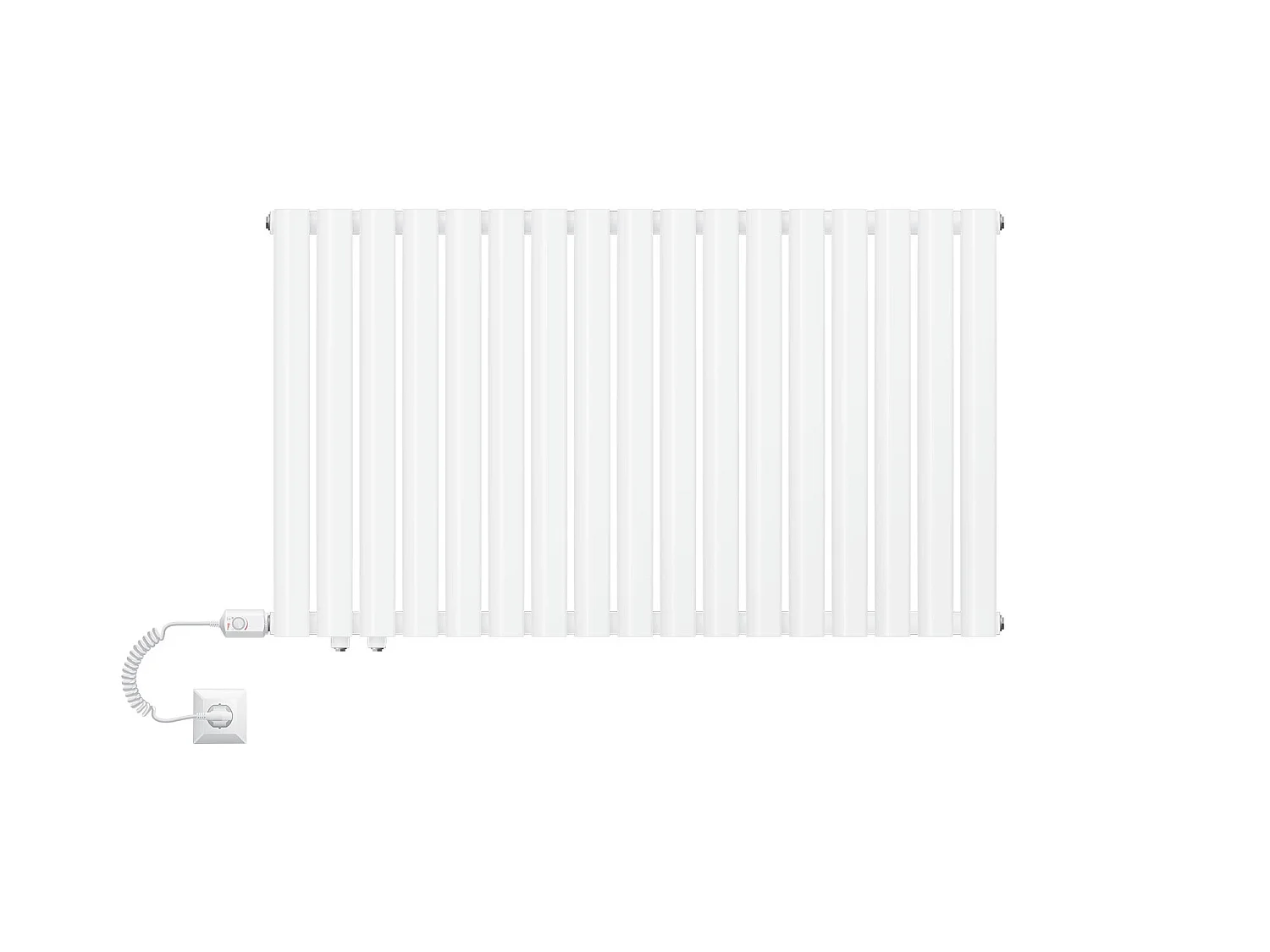 Radiateur électrique blanc 1020x600 mm double couche + elément chauffant 600W