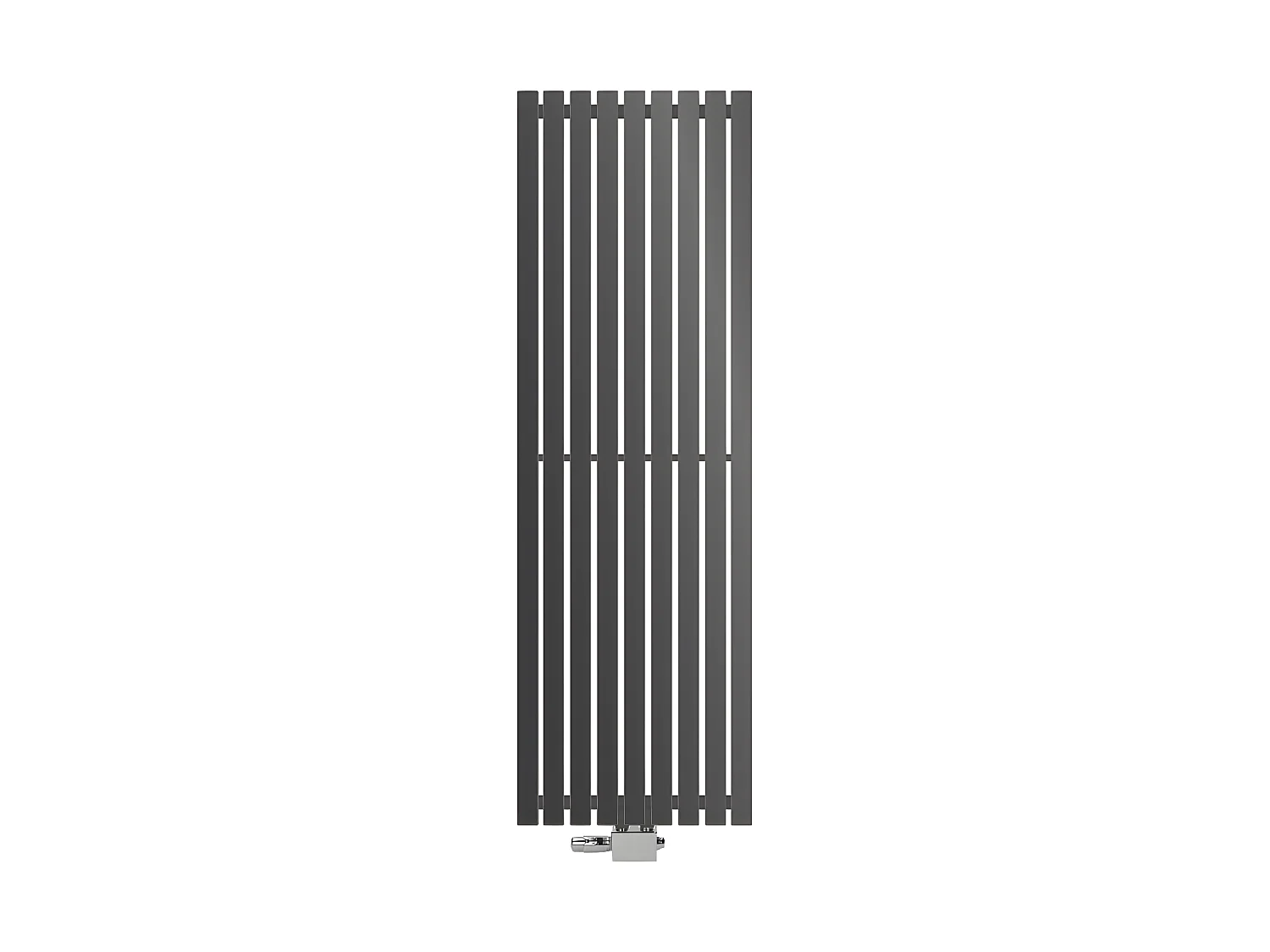 Radiateur de salle de bain Stella 480x1400 mm anthracite avec garniture de raccordement universelle