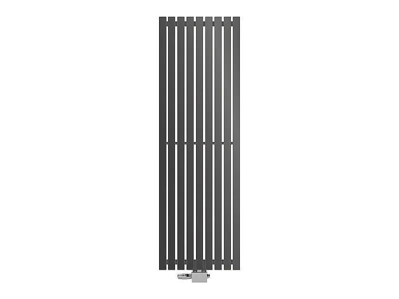 Radiateur de salle de bain Stella 480x1400 mm anthracite avec garniture de raccordement universelle