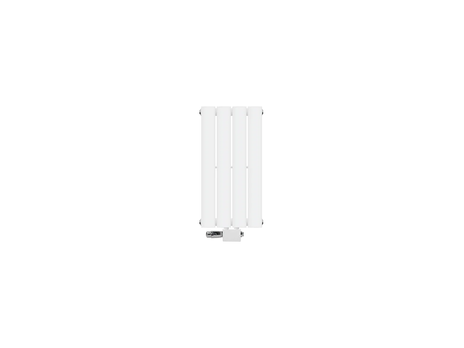 Radiatore da bagno verticale con attacco centrale universale bianco 300 x 600 mm