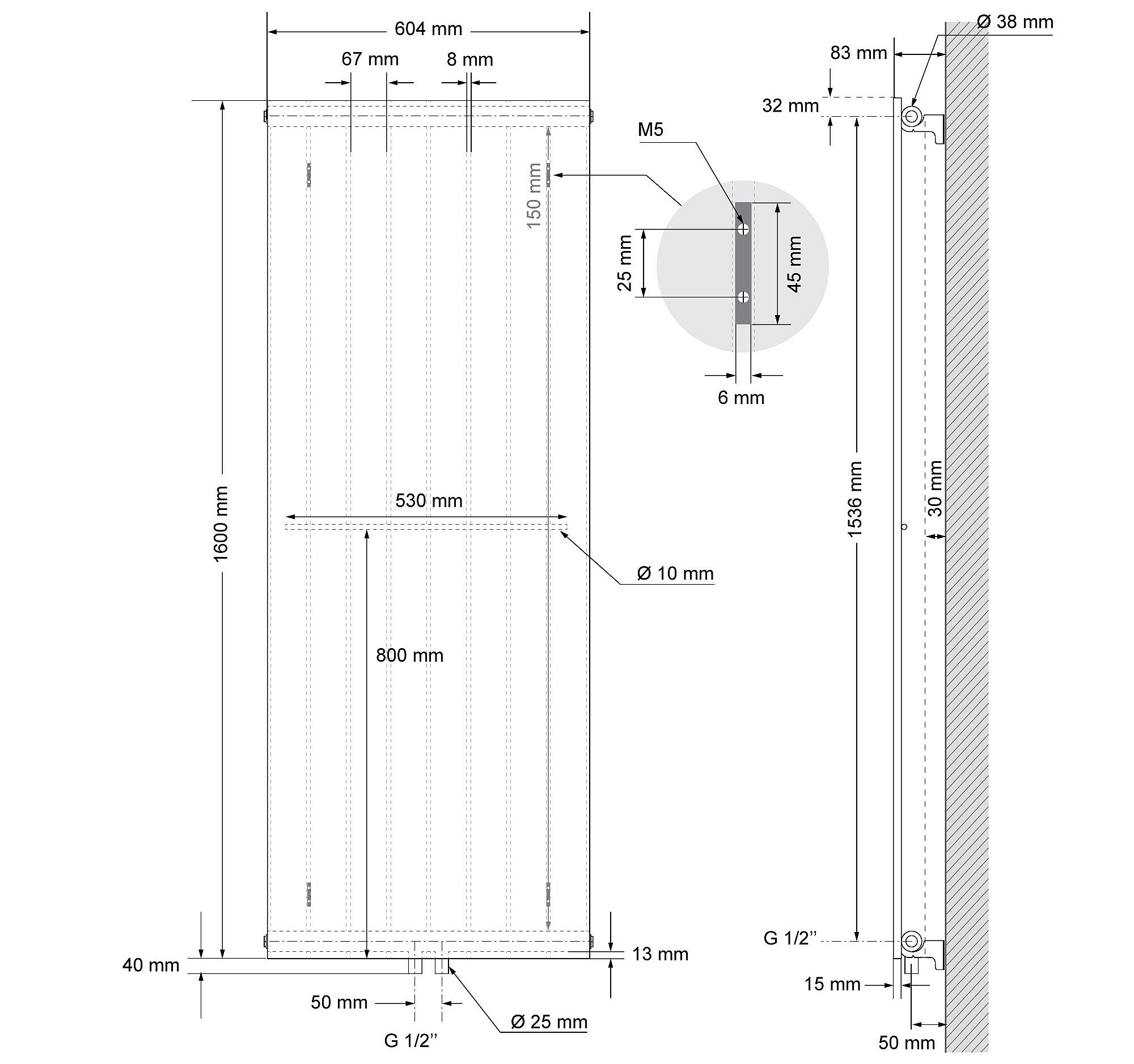 Pack ADAX Radiatore Elettrico Collegato Bianco - 2000 W - 1403x330x91 - Foto 4