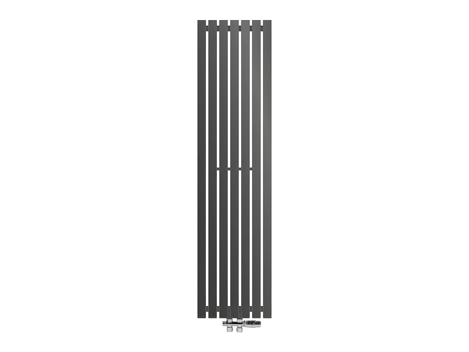 Radiateur de salle de bains Stella 370x1400 mm anthracite avec sol Garniture de raccordement