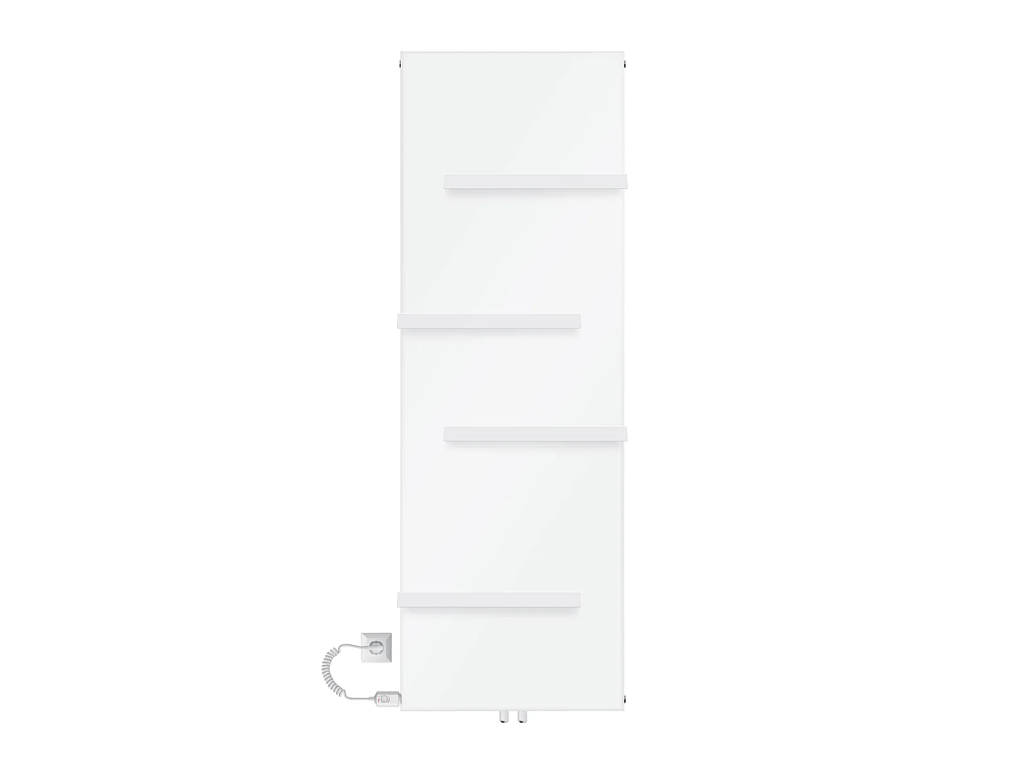 Radiateur électrique blanc élément chauffant 1200W 4 porte-serviettes 604x1800mm