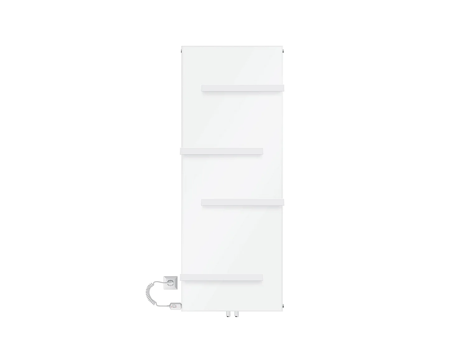 Radiateur plat blanc élément chauffant 1200W 4 porte-serviettes 50cm 604x1600 mm