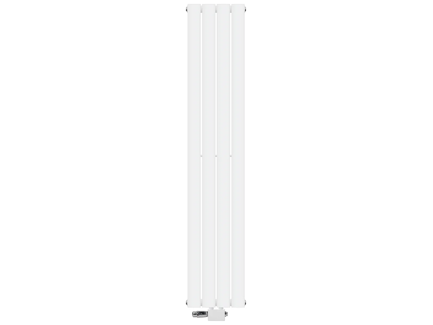 Radiateur blanc double couche 300x1600 mm raccord central universel thermostat