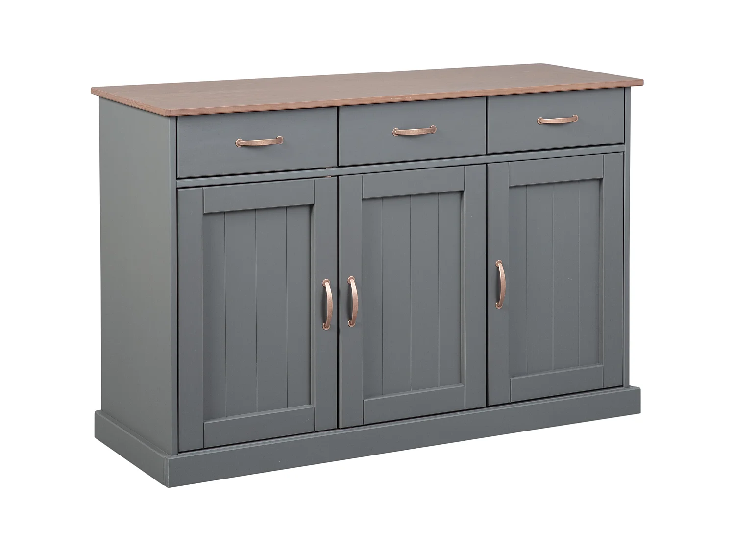 Buffet 3 Portes & 3 Tiroirs "Zernan" 131cm Gris